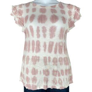 Knox Rose Top Womens Size L Boho Flowy Everyday Light Hippie Tie Dye Flutter